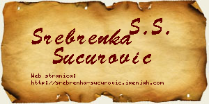 Srebrenka Šućurović vizit kartica